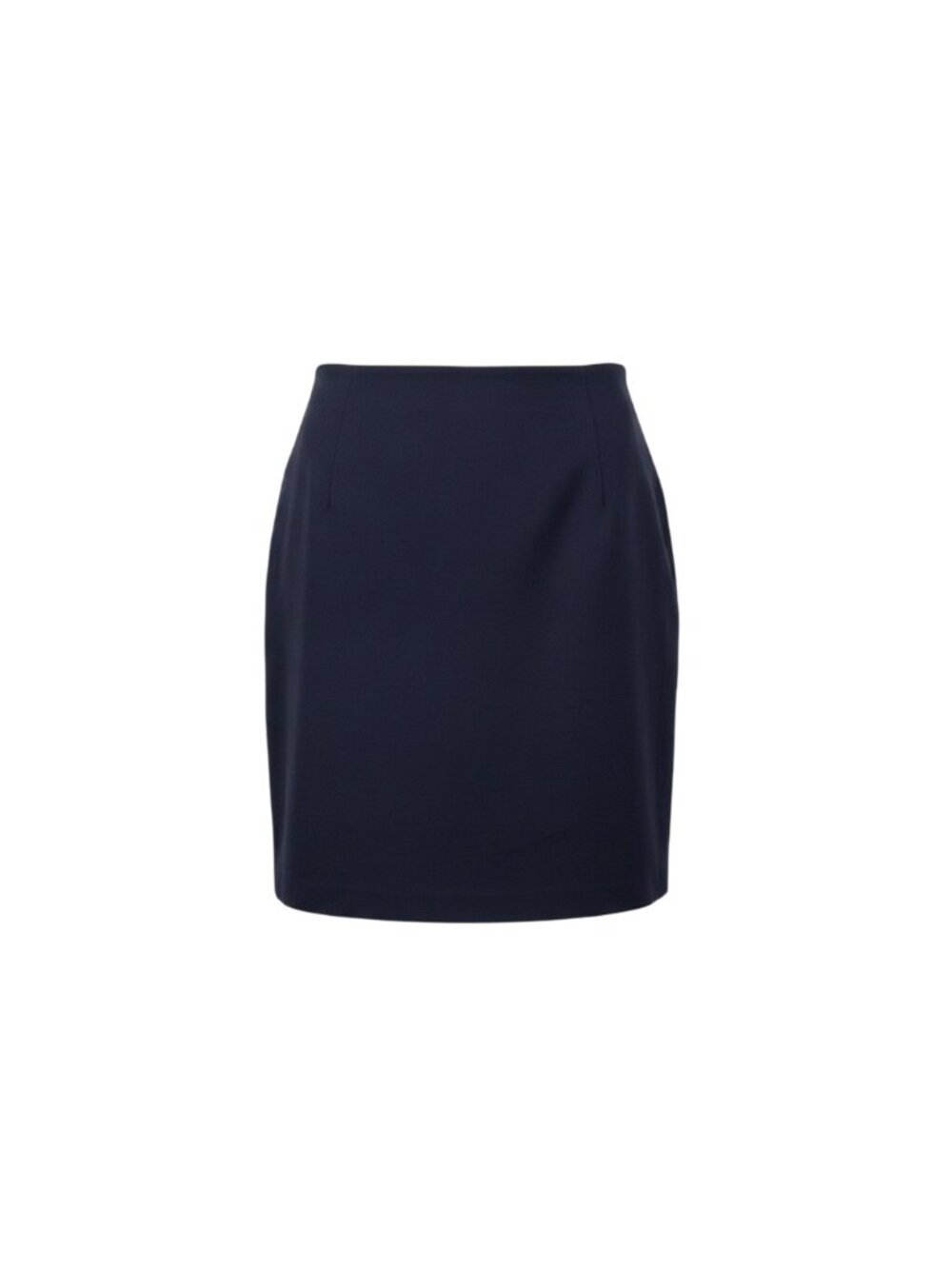 Womens Navy Blue Pencil Skirt Back Zip Closure Business Attire Sz M